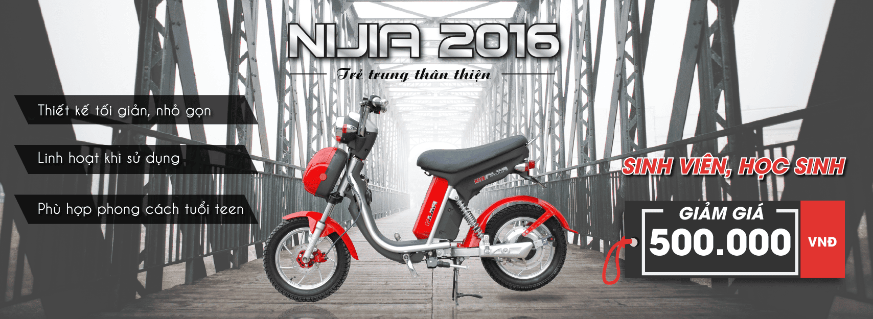 Siêu bùng nổ giảm giá xe đạp điện Nijia 2016